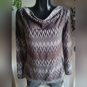 Nicole Benisti Signature Collection Zigzag Patterned Top